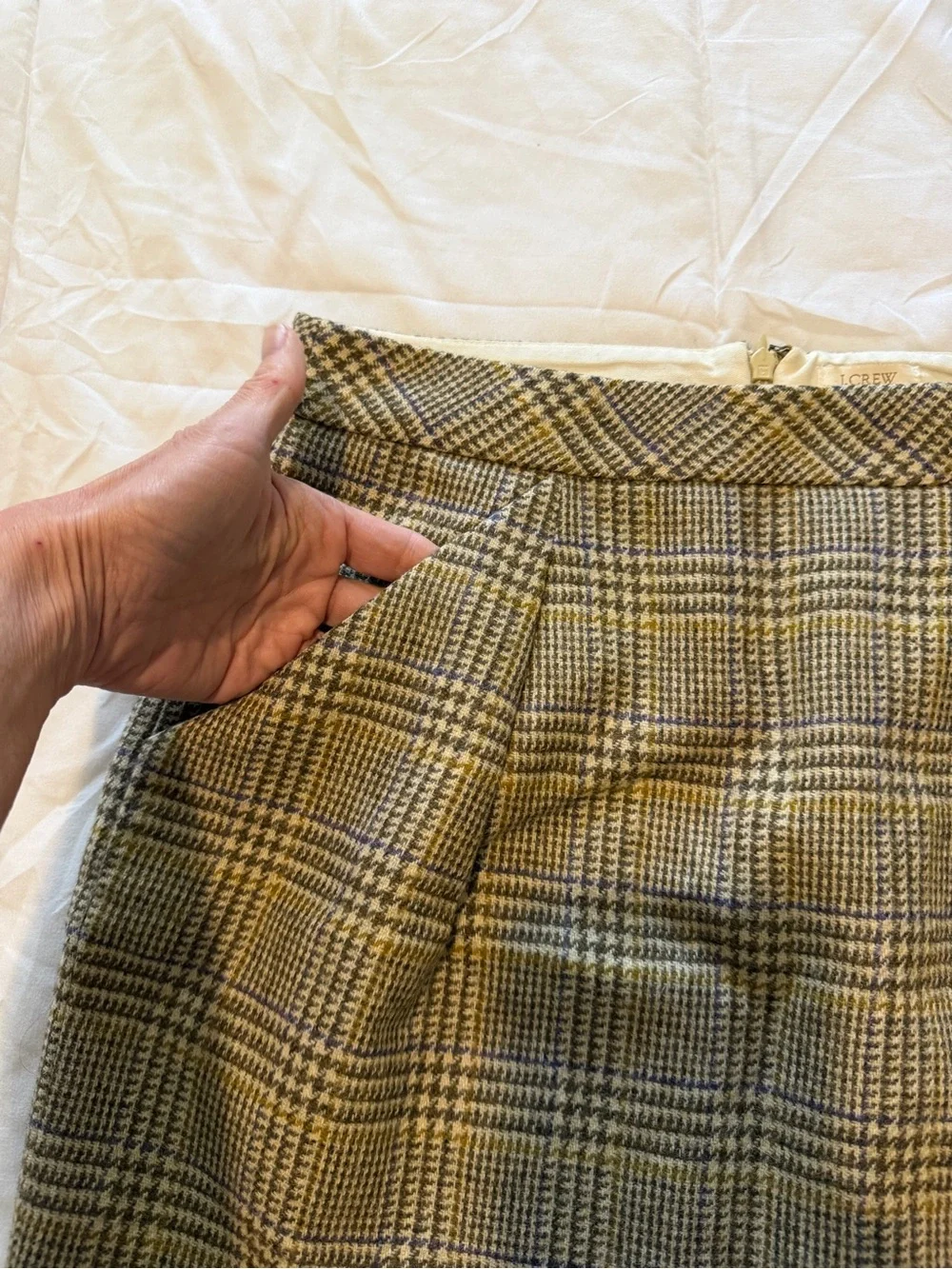 J. Crew Plaid Mini Skirt in Brown and Black